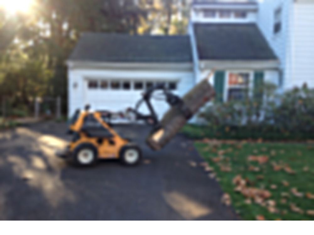 Loader work, tight driveway